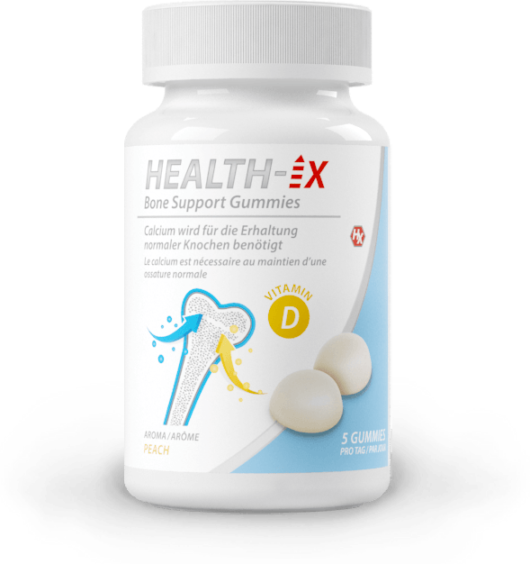 Product packaging of the Health-iX Bone Support Gummies