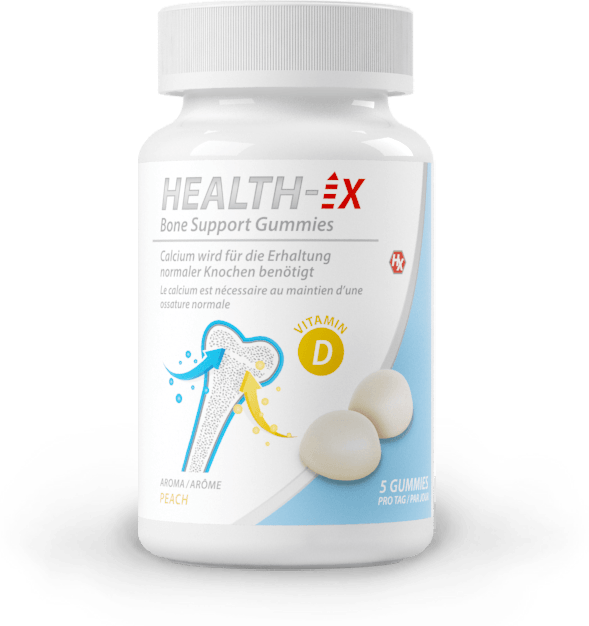 Produktverpackung der Health-iX Bone Health Gummies.