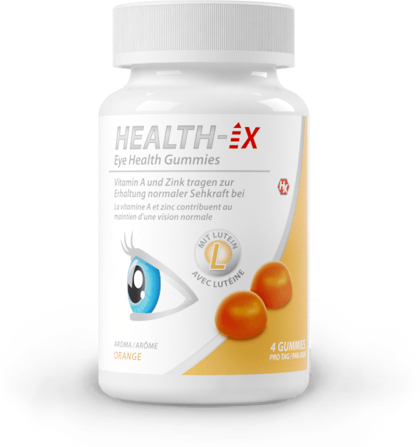 Produktverpackung der Health-iX Eye Health Gummies