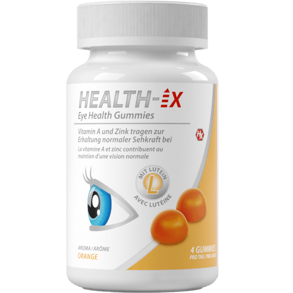 Produktverpackung der Health-iX Eye Health Gummies