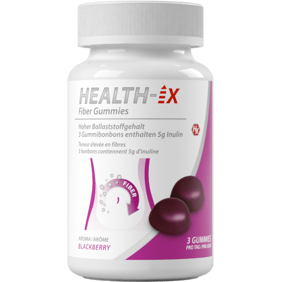 Produktverpackung der Health-iX Fiber Gummies