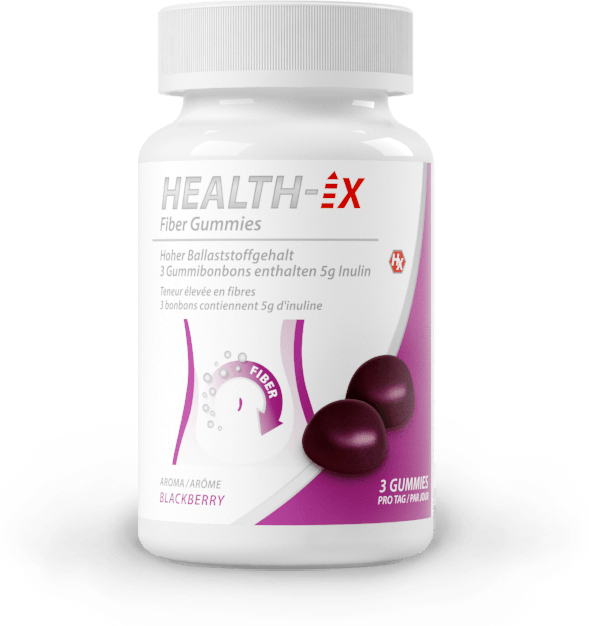 Produktverpackung der Health-iX Fiber Gummies