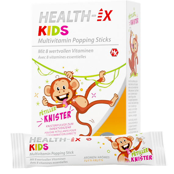 Produktverpackung der Health-iX Multivitamin Popping Sticks