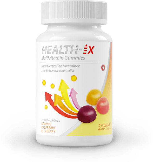 Product packaging of the Health-iX Multivitamin Gummies