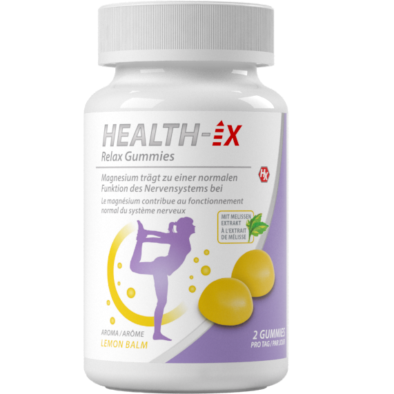 Produktverpackung der Health-iX Relax Gummies